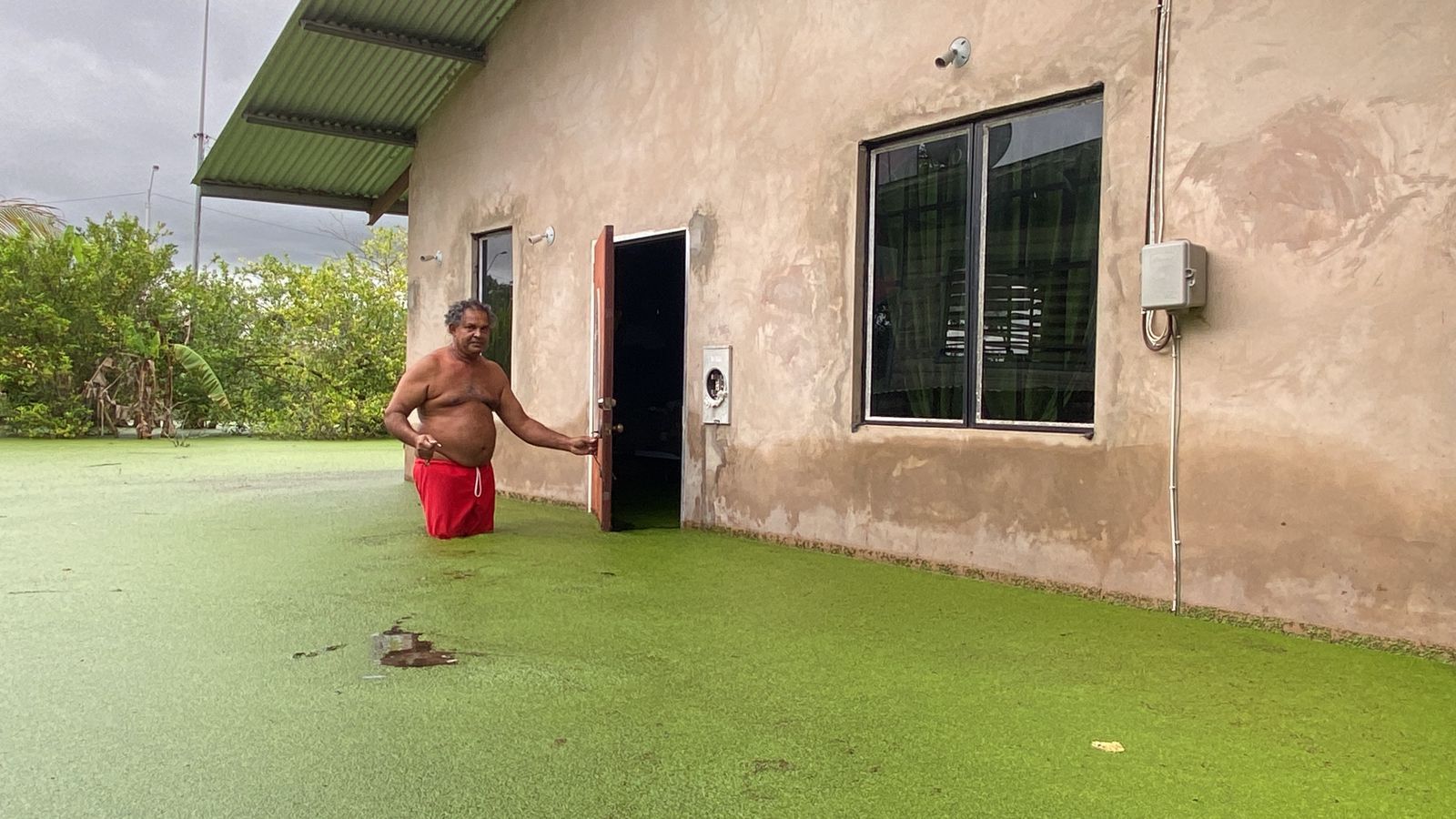 Man’s home surrounded by water over 3 months In Trinidad and Tobago ...
